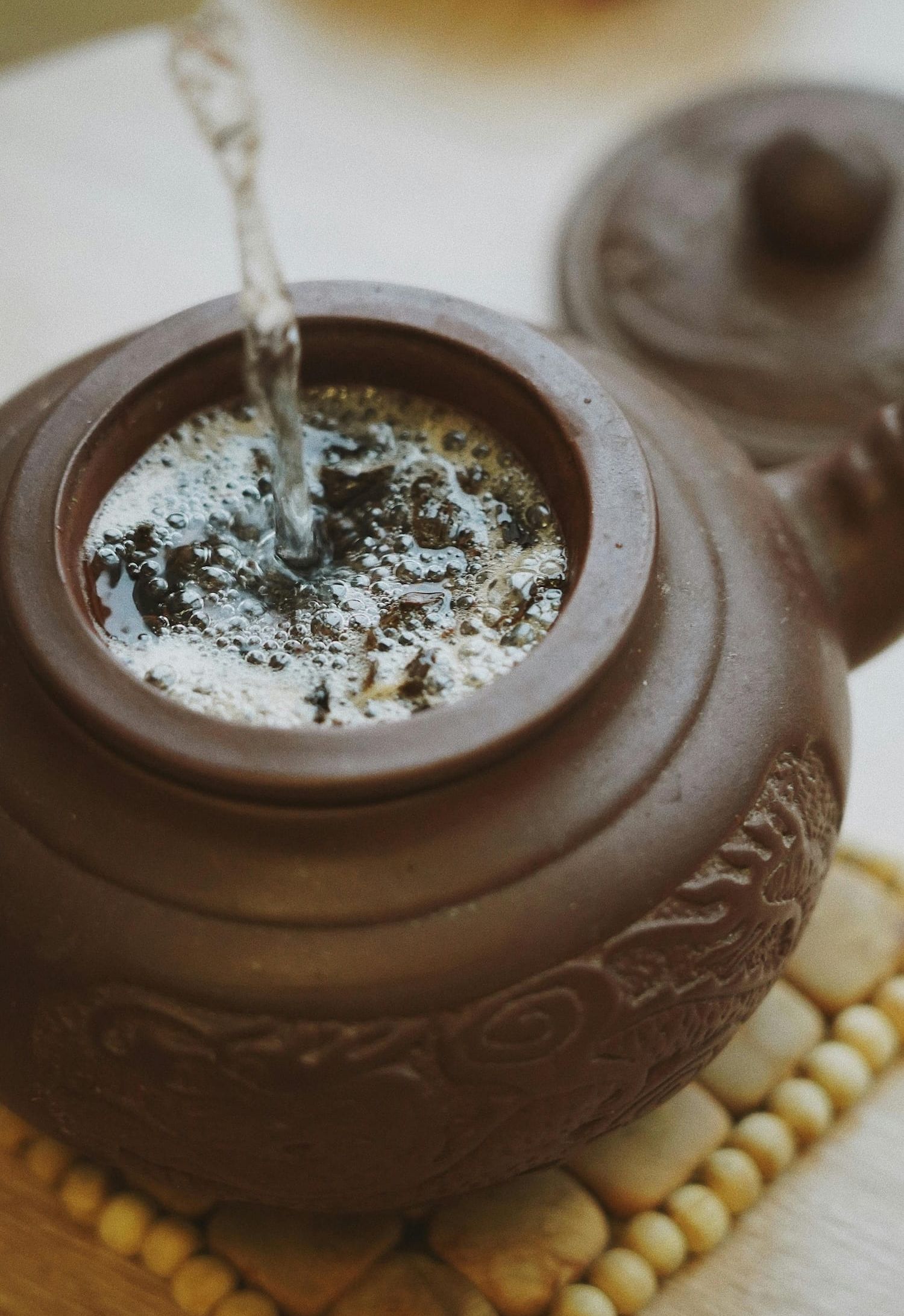 water inside tea pot