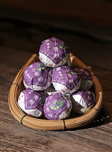 Purple-Buds Green Mandarin Orange Ripened Pu-erh Tea